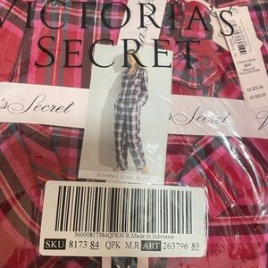 Victoria's Secret Pajama Set and Cozy Plush fleece Blanket 50x60 (2 pieces)